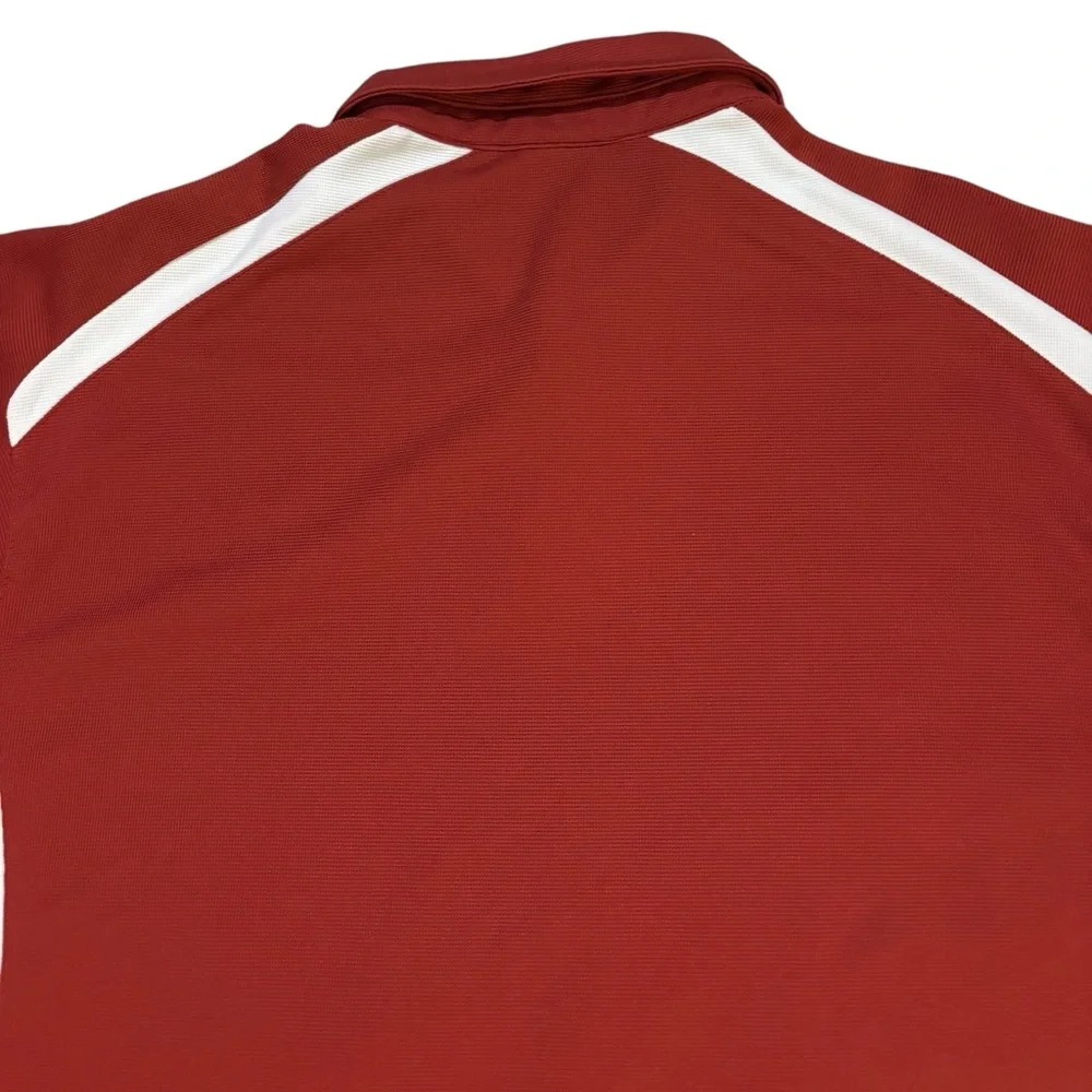 Nike Oklahoma Sooners Polo Shirt Mens XL Red Dri‎ Fit Short Sleeve Football